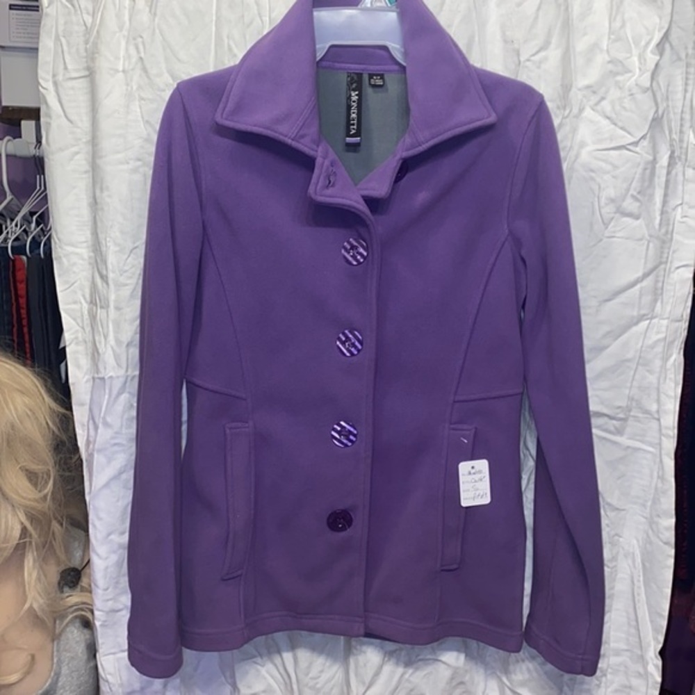 Like new Purple Ladies Mondetta jacket button down size Small
